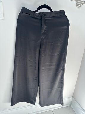 Urban Outfitters Black Wide-Leg Dress Trousers